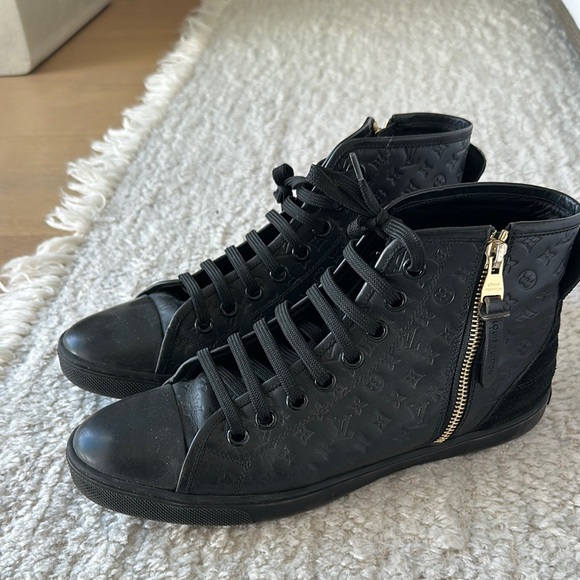 Louis Vuitton Black High-Top Sneakers - Picture 1 of 9